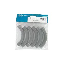 Coude gris foncé Ø 16 mm 6 pièces REDDY