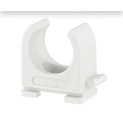 Attache à pression blanche Ø 20 mm 10 pièces REDDY