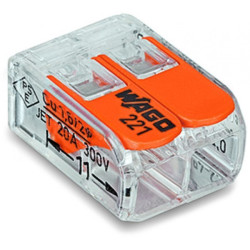 Borne à levier 2 connexions 4 mm² 10 pièces WAGO