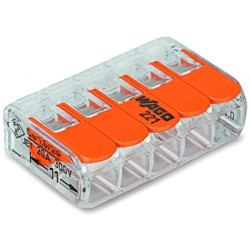 Borne à levier 5 connexions 4 mm² 10 pièces WAGO