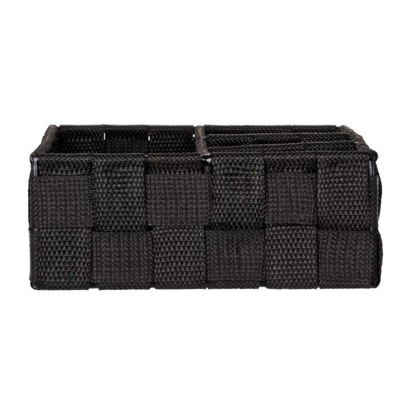 Boîte de rangement Adria 4 compartiments noire | WENKO