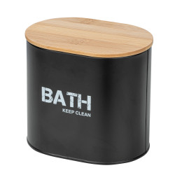Box de rangement Gara noir WENKO avec couvercle | WENKO