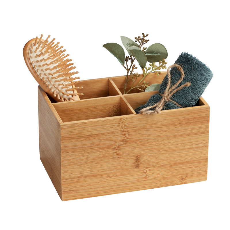 Box de rangement Terra 4 compartiments bambou | WENKO