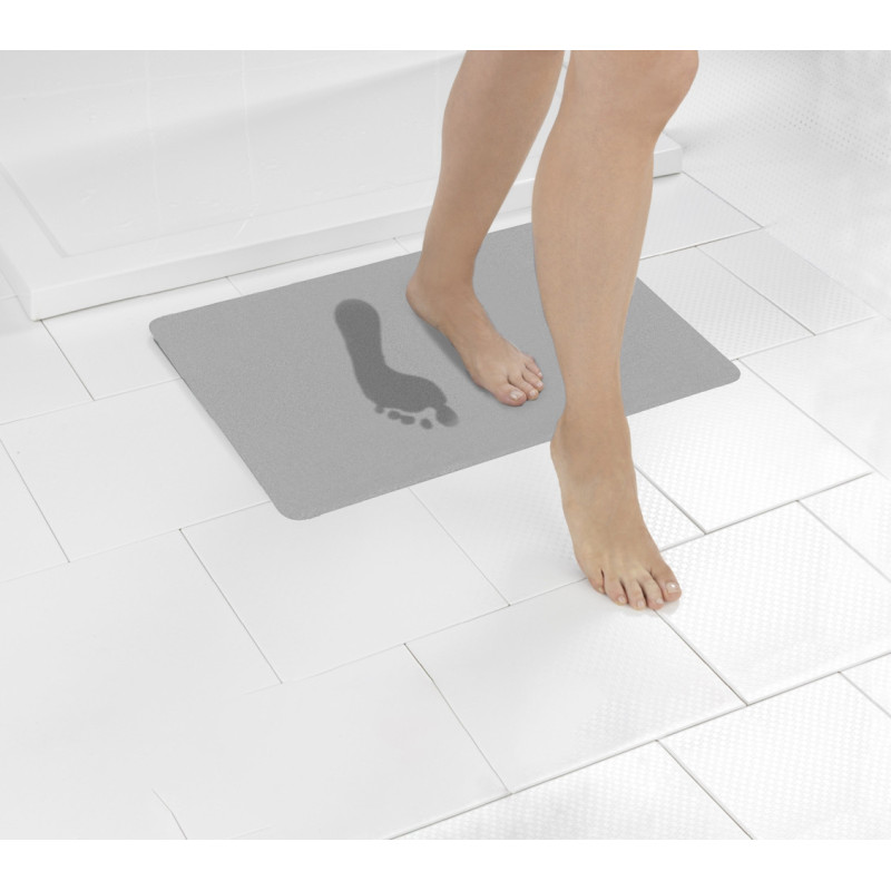Tapis de bain séchage rapide gris 50x80cm | WENKO