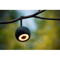 Applique extérieure LED Lunex noire sur batterie 2 W LUCIDE
