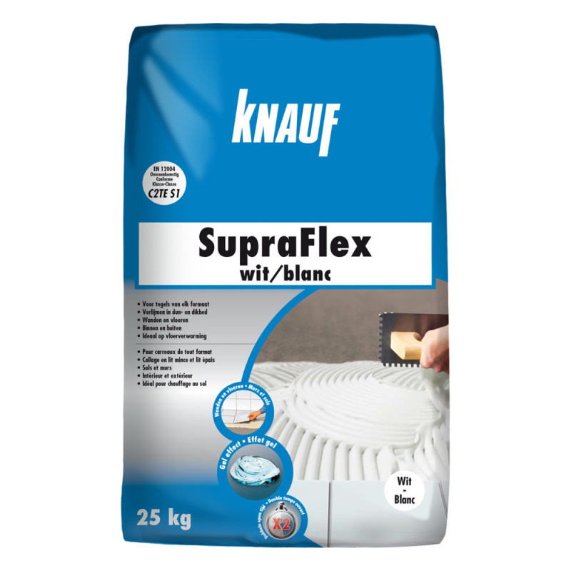Colle pour carrelage SupraFlex blanche 25 kg KNAUF