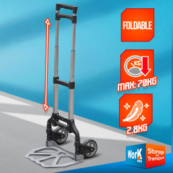 Diable aluminium pliant 70kg – Transport facile | WORKMEN STORAGE Diable aluminium pliant 70kg – Transport facile | WORKMEN STORAGE