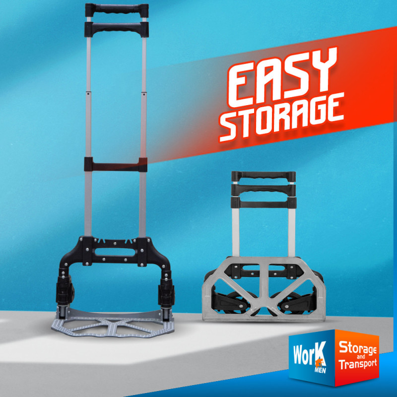 Diable aluminium pliant 70kg – Transport facile | WORKMEN STORAGE Diable aluminium pliant 70kg – Transport facile | WORKMEN STORAGE