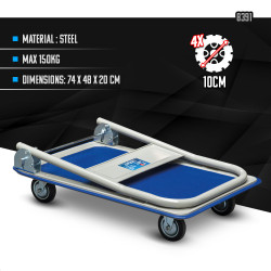 Chariot en acier 150 kg – Transport facile | WORKMEN STORAGE Chariot en acier 150 kg – Transport facile | WORKMEN STORAGE
