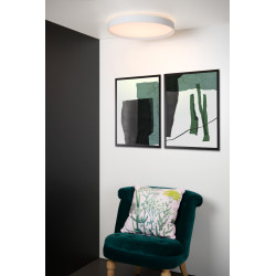 Plafonnier LED Nuria blanc Ø 50 cm 2880 lm 36 W LUCIDE Plafonnier LED Nuria blanc Ø 50 cm 2880 lm 36 W LUCIDE