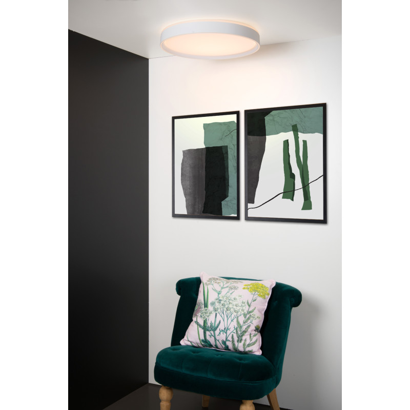 Plafonnier LED Nuria blanc Ø 50 cm 2880 lm 36 W LUCIDE Plafonnier LED Nuria blanc Ø 50 cm 2880 lm 36 W LUCIDE