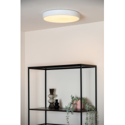 Plafonnier LED Unar blanc Ø 30 cm 1140 lm 18 W LUCIDE