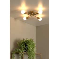 Plafonnier Lester or E27 4 x 40 W LUCIDE Plafonnier Lester or E27 4 x 40 W LUCIDE