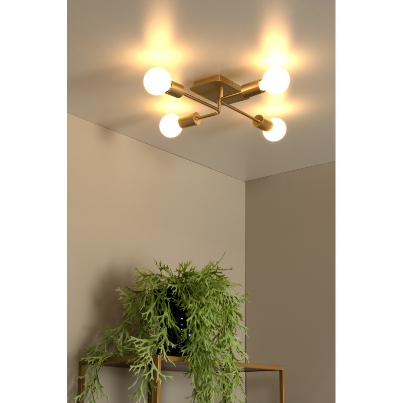 Plafonnier Lester or E27 4 x 40 W LUCIDE Plafonnier Lester or E27 4 x 40 W LUCIDE