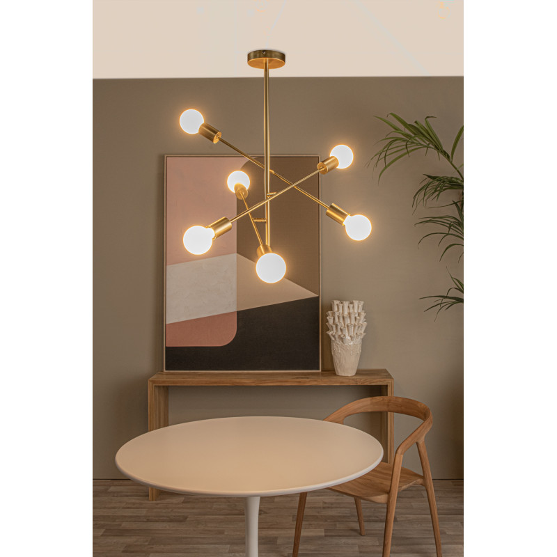 Plafonnier Lester or E27 6 x 40 W LUCIDE Plafonnier Lester or E27 6 x 40 W LUCIDE