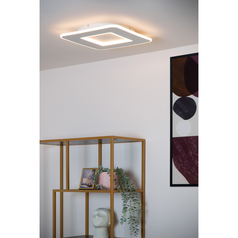 Plafonnier LED Axelle blanc 40 x 40 cm 1300 lm 24 W LUCIDE Plafonnier LED Axelle blanc 40 x 40 cm 1300 lm 24 W LUCIDE