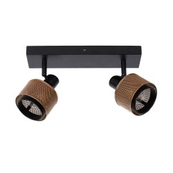 Spot Rafa noir et bronze E14 2 x 40 W LUCIDE Spot Rafa noir et bronze E14 2 x 40 W LUCIDE