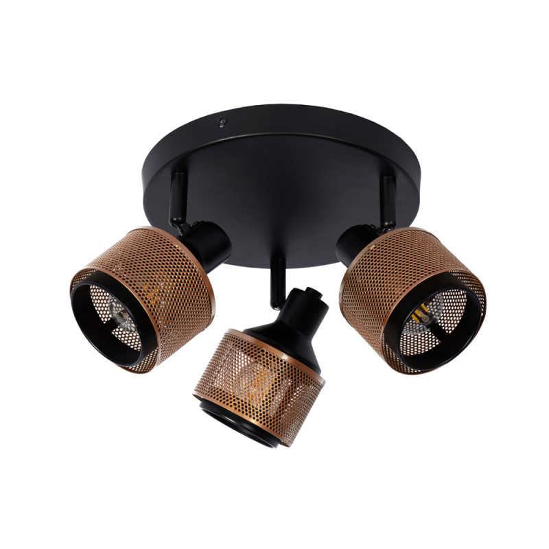 Spot Rafa noir et bronze E14 3 x 40 W LUCIDE Spot Rafa noir et bronze E14 3 x 40 W LUCIDE