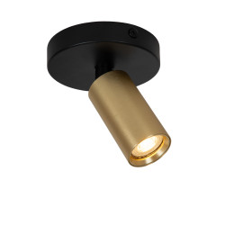 Spot Ritmo noir et or GU10 35 W LUCIDE