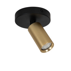 Spot Ritmo noir et or GU10 35 W LUCIDE Spot Ritmo noir et or GU10 35 W LUCIDE