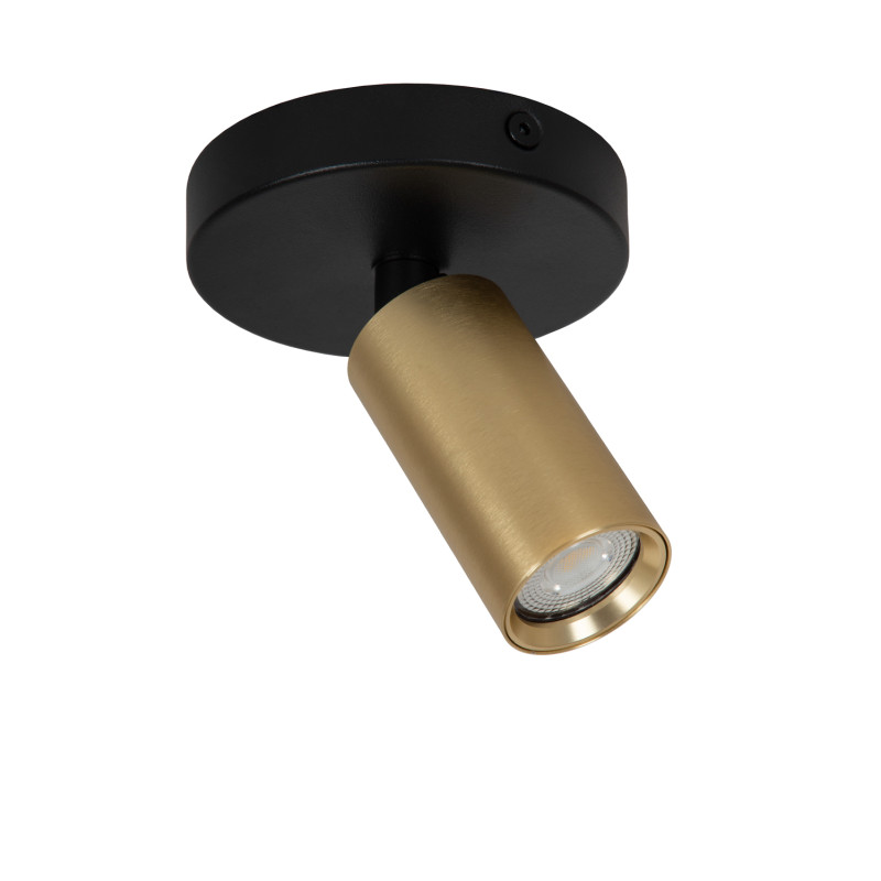 Spot Ritmo noir et or GU10 35 W LUCIDE Spot Ritmo noir et or GU10 35 W LUCIDE