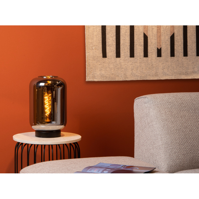 Lampe de table Joanet en verre fumé E27 40 W LUCIDE Lampe de table Joanet en verre fumé E27 40 W LUCIDE