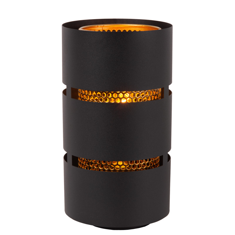 Lampe de table Rosas noire et or E27 40 W LUCIDE