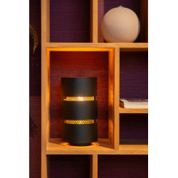 Lampe de table Rosas noire et or E27 40 W LUCIDE Lampe de table Rosas noire et or E27 40 W LUCIDE