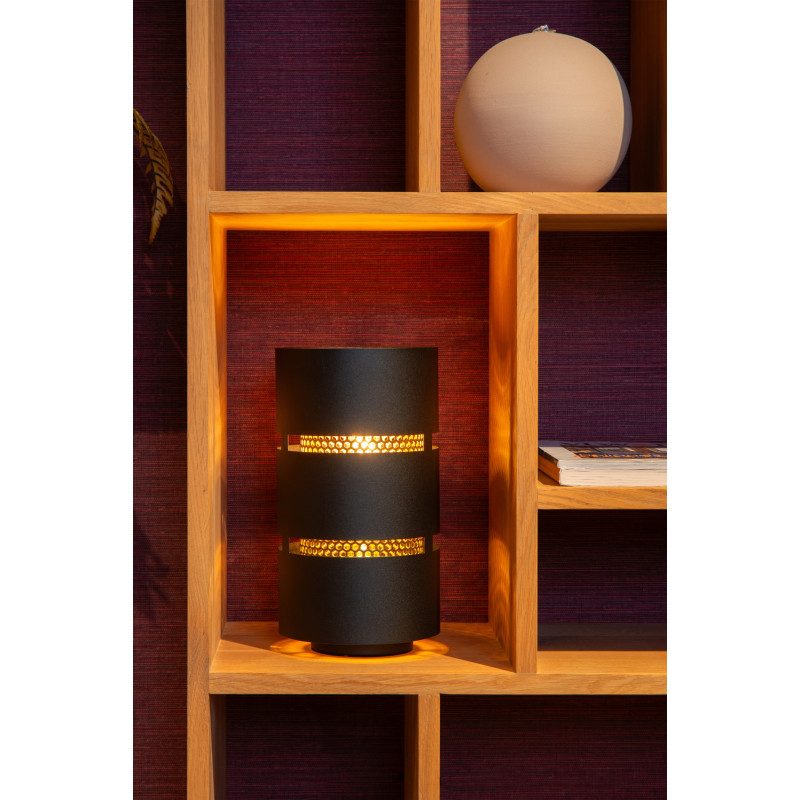 Lampe de table Rosas noire et or E27 40 W LUCIDE Lampe de table Rosas noire et or E27 40 W LUCIDE