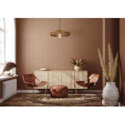 Suspension Yunkai naturel Ø 50 cm E27 60 W LUCIDE