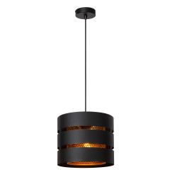 Suspension Rosas noire et or Ø 26 cm E27 40 W LUCIDE