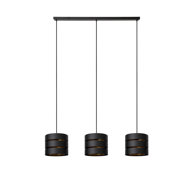 Suspension Rosas noire et or E27 3 x 40 W LUCIDE Suspension Rosas noire et or E27 3 x 40 W LUCIDE