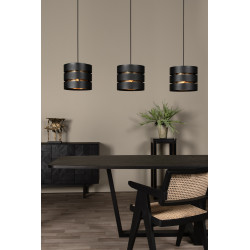 Suspension Rosas noire et or E27 3 x 40 W LUCIDE Suspension Rosas noire et or E27 3 x 40 W LUCIDE