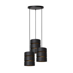 Suspension Rosas noire et or Ø 43 cm E27 3 x 40 W LUCIDE Suspension Rosas noire et or Ø 43 cm E27 3 x 40 W LUCIDE
