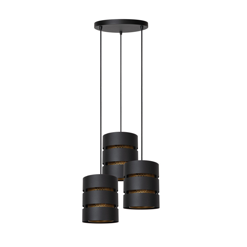 Suspension Rosas noire et or Ø 43 cm E27 3 x 40 W LUCIDE Suspension Rosas noire et or Ø 43 cm E27 3 x 40 W LUCIDE