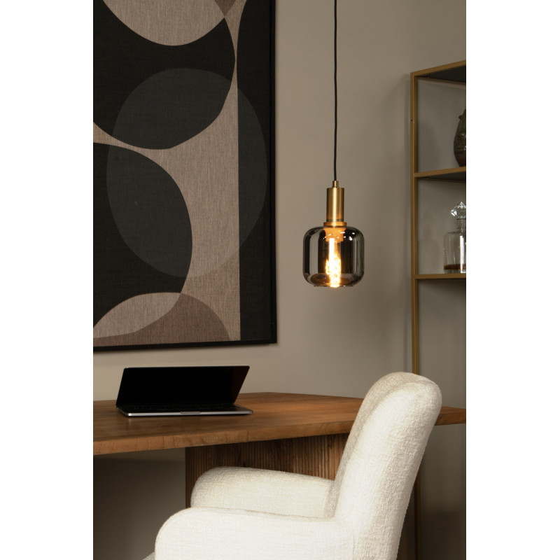 Suspension Joanet fumée Ø 16 cm E27 40 W LUCIDE Suspension Joanet fumée Ø 16 cm E27 40 W LUCIDE