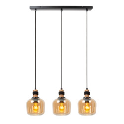 Suspension Ilona ambre E27 3 x 40 W LUCIDE