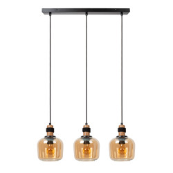 Suspension Ilona ambre E27 3 x 40 W LUCIDE Suspension Ilona ambre E27 3 x 40 W LUCIDE