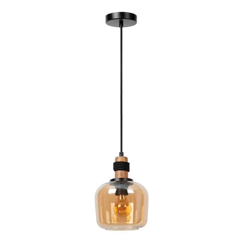 Suspension Ilona ambre Ø 18 cm E27 40 W LUCIDE