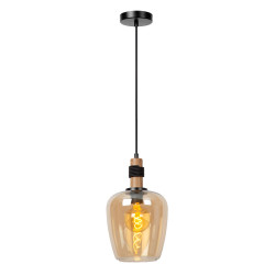 Suspension Ilona ambre Ø 22 cm E27 40 W LUCIDE