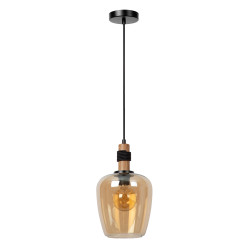 Suspension Ilona ambre Ø 22 cm E27 40 W LUCIDE Suspension Ilona ambre Ø 22 cm E27 40 W LUCIDE