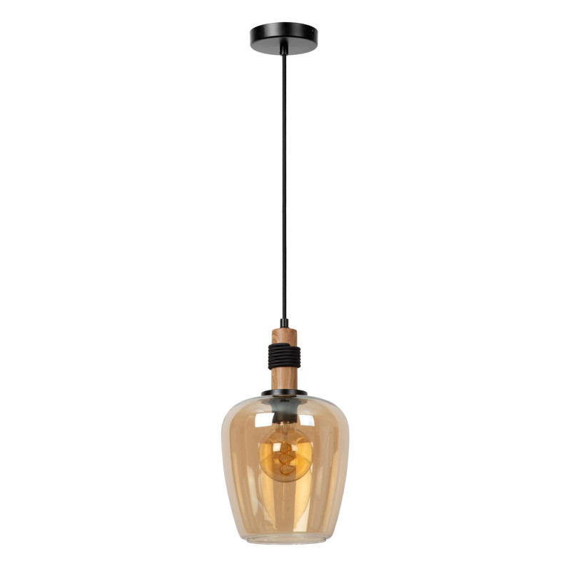 Suspension Ilona ambre Ø 22 cm E27 40 W LUCIDE Suspension Ilona ambre Ø 22 cm E27 40 W LUCIDE