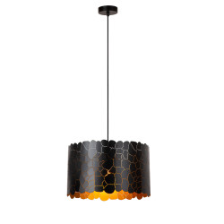 Suspension Almelo noire et or Ø 40 cm E27 40 W LUCIDE