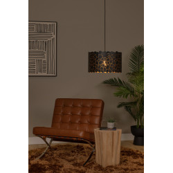Suspension Almelo noire et or Ø 40 cm E27 40 W LUCIDE Suspension Almelo noire et or Ø 40 cm E27 40 W LUCIDE