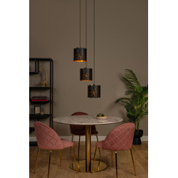 Suspension Almelo noire et or Ø 45 cm E27 3 x 40 W LUCIDE Suspension Almelo noire et or Ø 45 cm E27 3 x 40 W LUCIDE