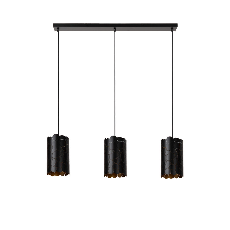 Suspension Almelo noire et or E27 3 x 40 W LUCIDE Suspension Almelo noire et or E27 3 x 40 W LUCIDE