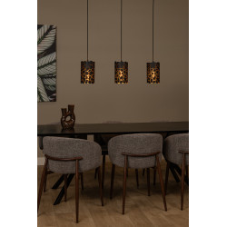 Suspension Almelo noire et or E27 3 x 40 W LUCIDE Suspension Almelo noire et or E27 3 x 40 W LUCIDE