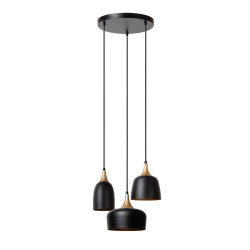 Suspension Chayanne noire Ø 30 cm E14 3 x 10 W LUCIDE Suspension Chayanne noire Ø 30 cm E14 3 x 10 W LUCIDE