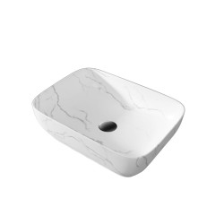 Vasque Rectangulaire Marbre Blanc – Design & Chic | AURLANE