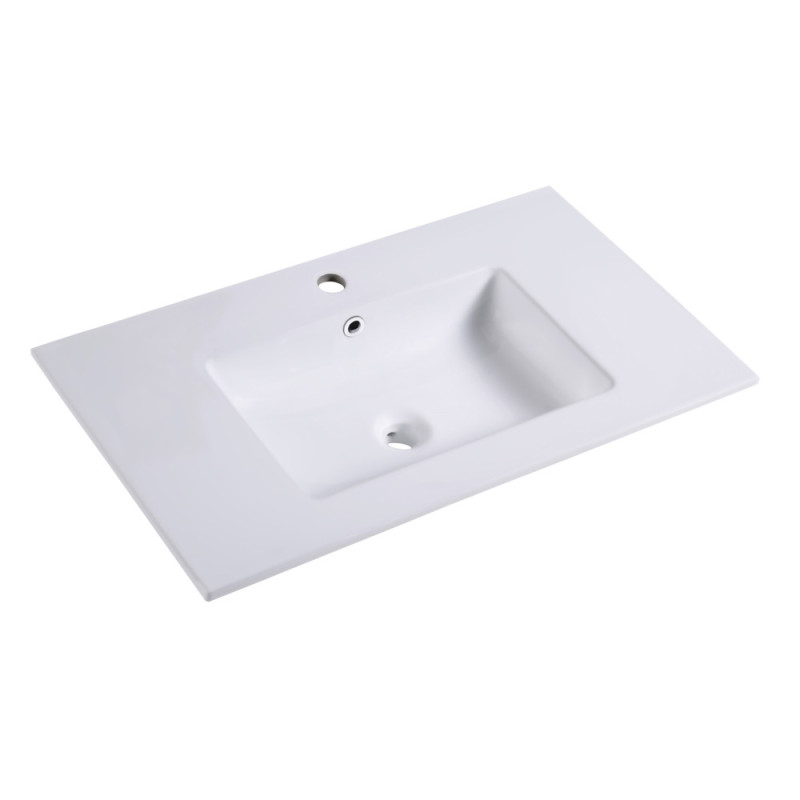 Plan de toilette blanc mat 80 cm AURLANE